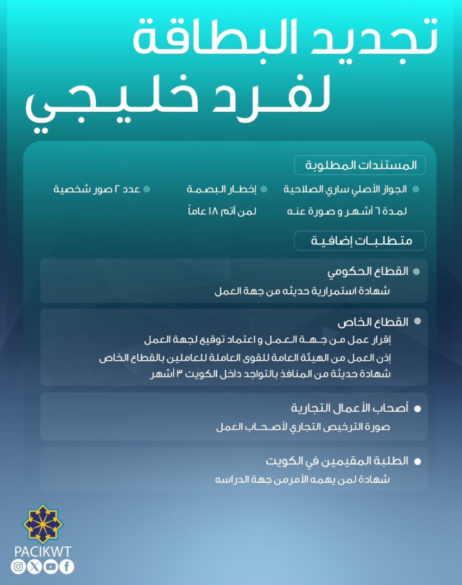 الاستعلام عن جاهزية البطاقة المدنية بالرقم المدني