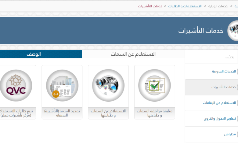 الاستعلام عن التأشيرة في قطر