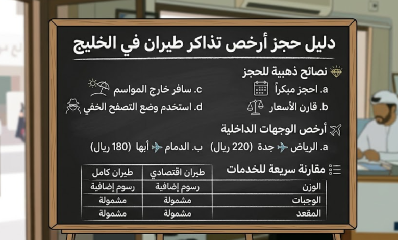 أرخص تذاكر طيران في دول الخليج