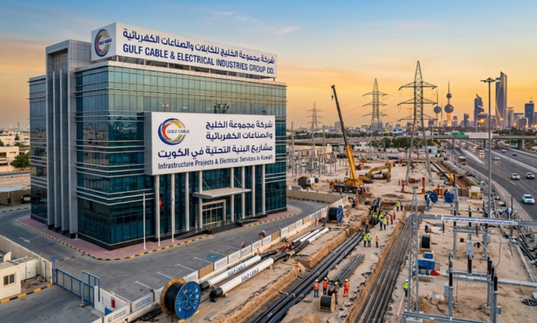 مبنى شركة الخليج للكابلات مشاريع البنية التحتية والخدمات الكهربائية في الكويت