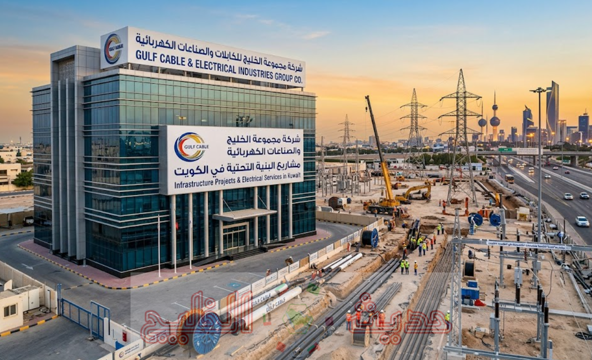 مبنى شركة الخليج للكابلات مشاريع البنية التحتية والخدمات الكهربائية في الكويت