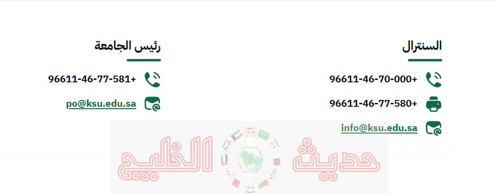 التواصل مع جامعة الملك سعود
