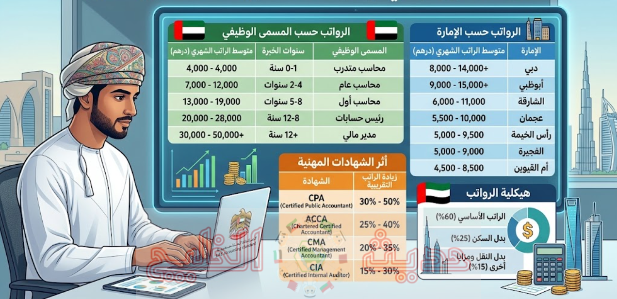 متوسط الرواتب في الإمارات للمحاسبين